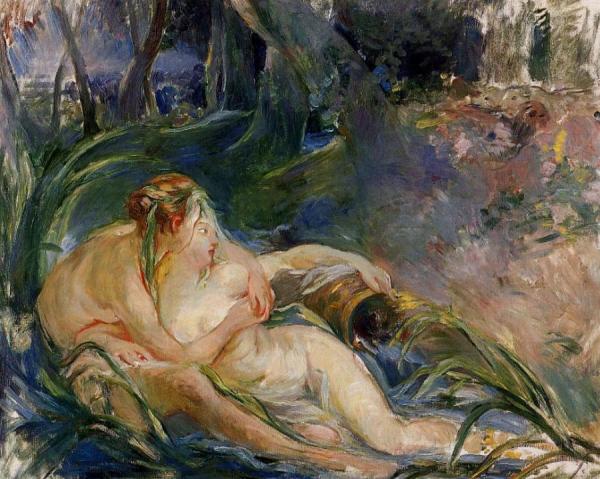 Two Nymphs Embracing by Berthe Morisot