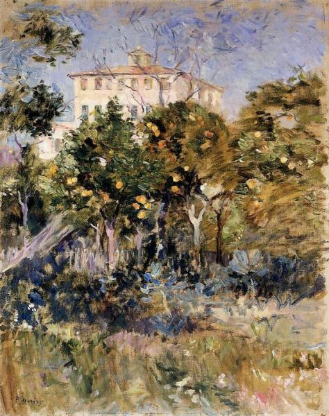 Villa With Orange Trees, Nice by Berthe Morisot