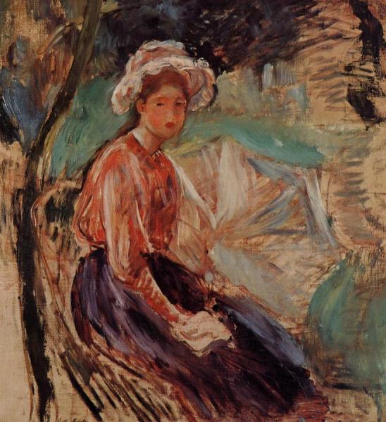 Young Girl With An Umbrella by Berthe Morisot