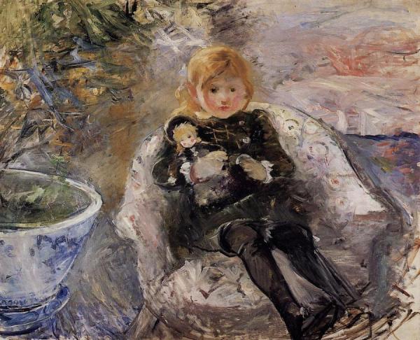 Young Girl With Doll by Berthe Morisot