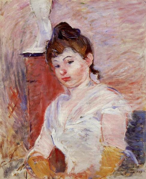 Young Woman In White by Berthe Morisot