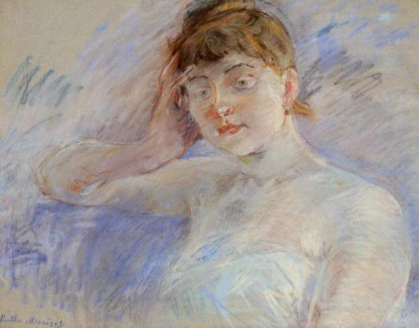 Young Woman In White by Berthe Morisot Oil Painting Reproductions