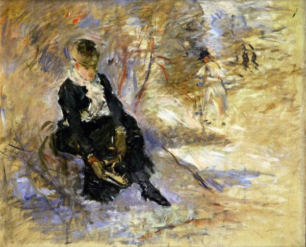 Young Woman Putting On Her Skates by Berthe Morisot