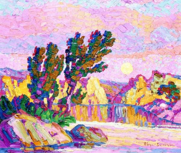 Creek At Twilight, Wild Horse Creek, Kansas by Birger Sandzen Oil Painting Reproductions