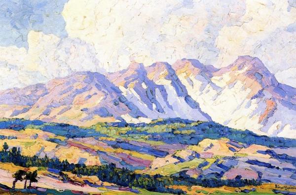 Mountain Landscape by Birger Sandzen Oil Painting Reproductions