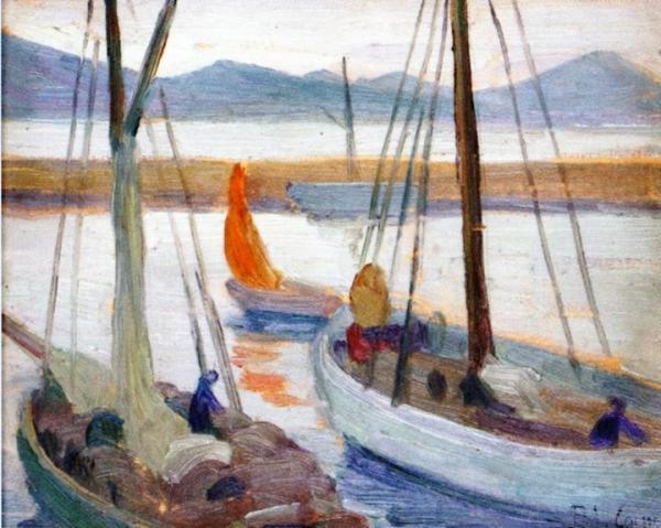 Fishing Boats In The Morning by Blanche Augustine Camus Oil Painting Reproductions