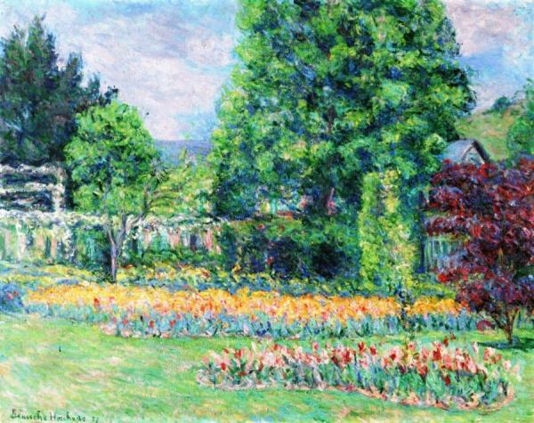 The Garden At Giverny by Blanche Hoschedé-monet Oil Painting Reproductions