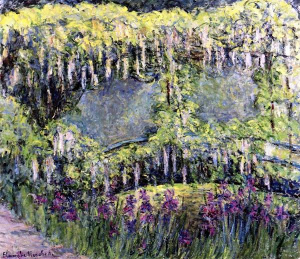 The Japanese Bridge In Monet's Garden by Blanche Hoschedé-monet Oil Painting Reproductions