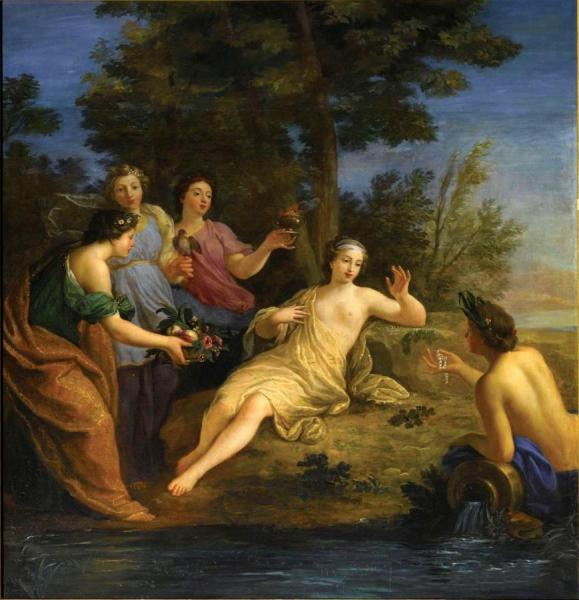 Nature Receiving Gifts From The Four Elements by Bon Boullogne Oil Painting Reproductions