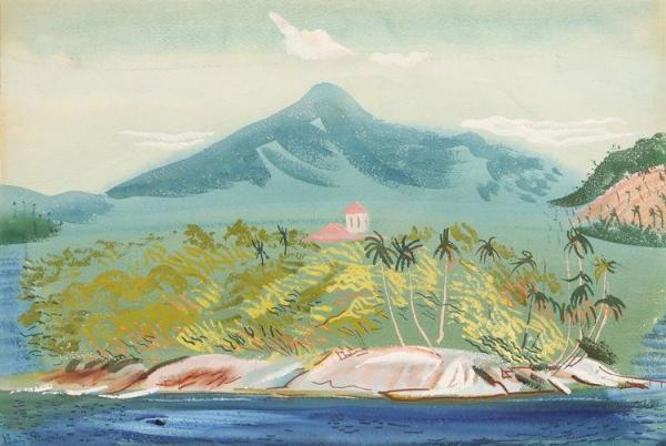 Island With Mountain View, Brazil by Boris Grigoriev