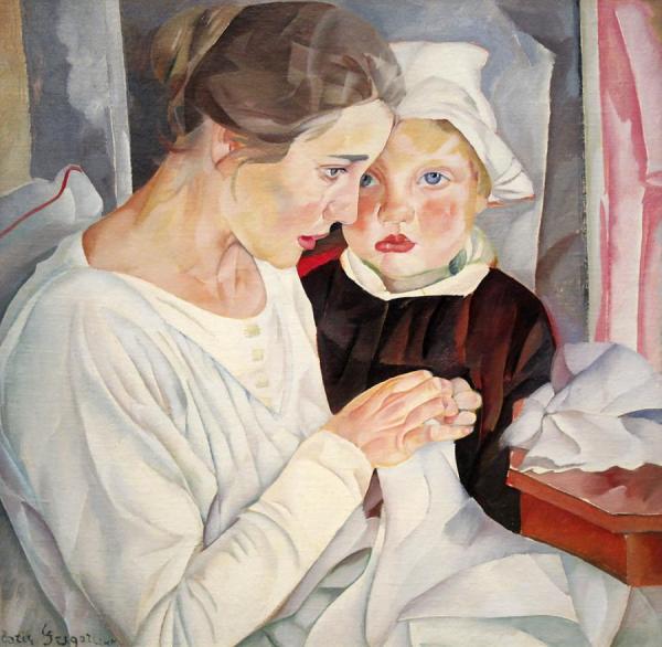 Mother And Child by Boris Grigoriev