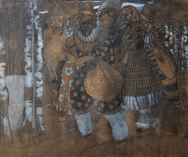 Passers-by by Boris Grigoriev