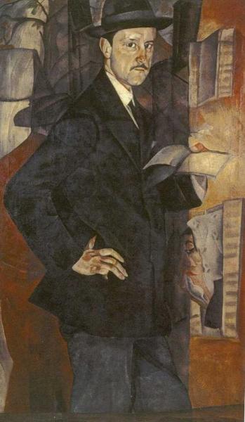 Portrait Of M.v. Dobuzhinsky by Boris Grigoriev