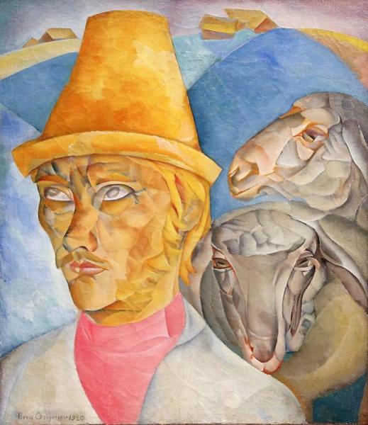 Portrait Of N.a. Klyuev by Boris Grigoriev