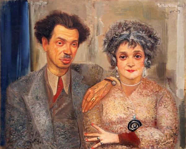 Portrait Of Painter N.v. Remizov With His Wife by Boris Grigoriev