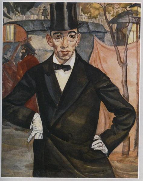 Portrait Of Photographer M.a. Scherling by Boris Grigoriev Oil Painting Reproductions