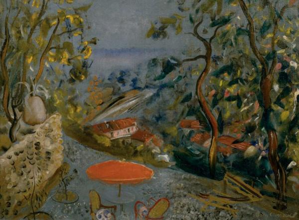 Red Umbrella by Boris Grigoriev