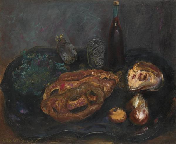 Still Life With Bread And Onions by Boris Grigoriev