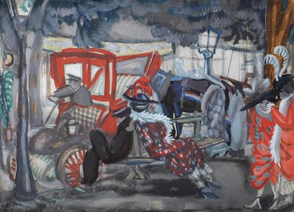 Street In Paris by Boris Grigoriev