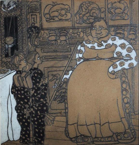 The Cook And Children by Boris Grigoriev