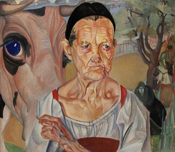 The Old Milkmaid by Boris Grigoriev