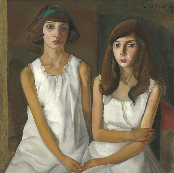 Two Girls by Boris Grigoriev