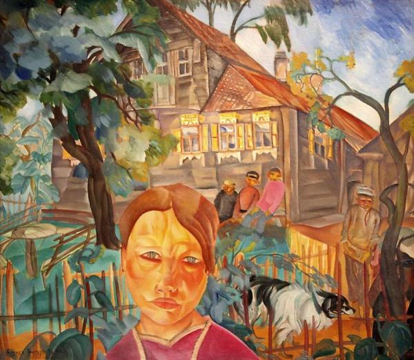 Village by Boris Grigoriev