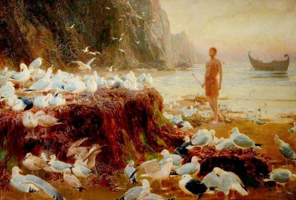 An Old World Wanderer by Briton Riviere