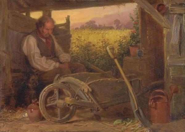 The Old Gardener by Briton Riviere