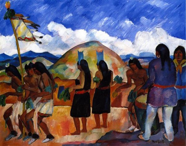 Corn Dance, San Ildefonso by Bror Julius Olsson (b.j.o.) Nordfeldt