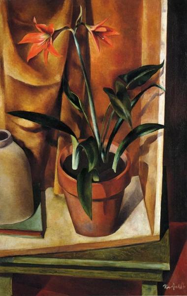 Fire Lilies In A Clay Pot by Bror Julius Olsson (b.j.o.) Nordfeldt
