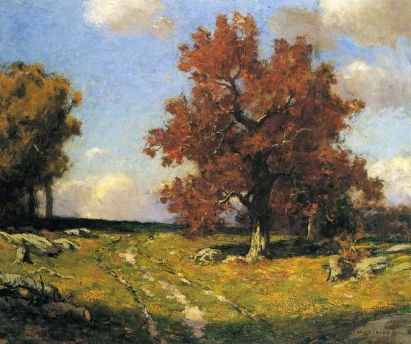 Country Lane In Autumn by Bruce Crane