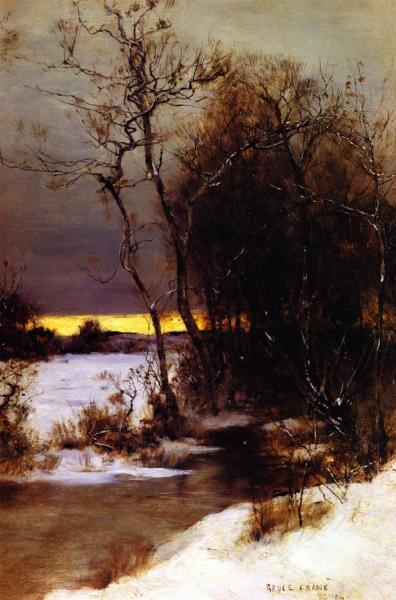 Winter Sunset by Bruce Crane Oil Painting Reproductions