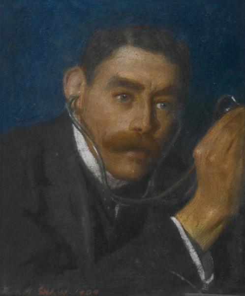 A Portrait Of Dr John Ernest Paul M.d. (1867-1914) by Byam Shaw