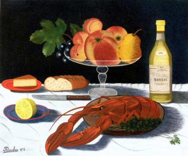 Camille Bombois Still Life With Lobster And Fruit