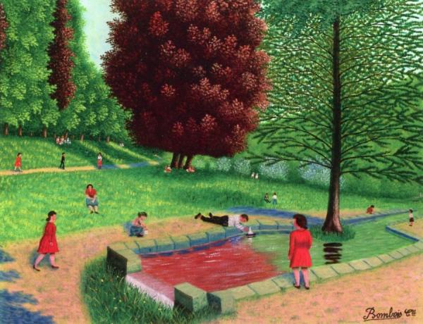The Parc Des Buttes Chaumont by Camille Bombois Oil Painting Reproductions
