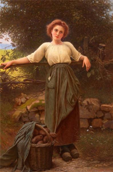 The Potato Digger by Camille-félix Bellanger