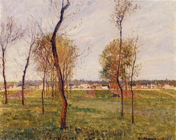 A Meadow In Moret by Camille Pissarro