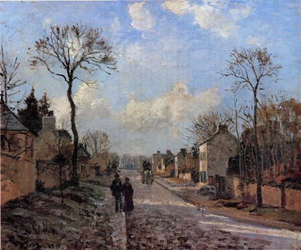 A Road In Louveciennes by Camille Pissarro