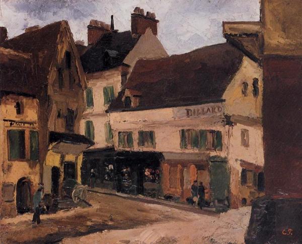 A Square In La Roche-guyon by Camille Pissarro
