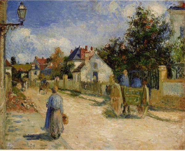 A Street In Pontoise by Camille Pissarro