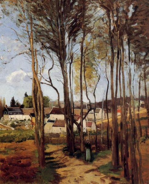 A Village Through The Trees by Camille Pissarro