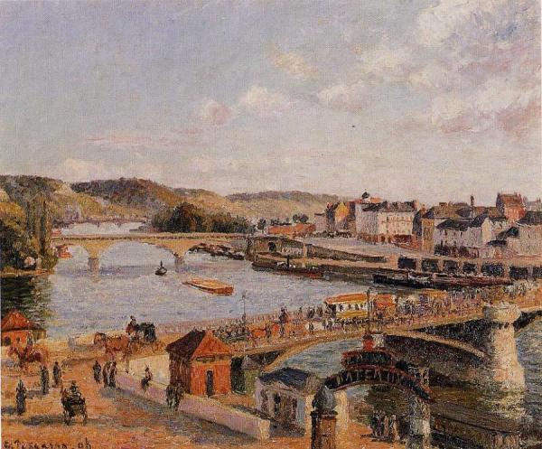 Afternoon, Sun, Rouen by Camille Pissarro