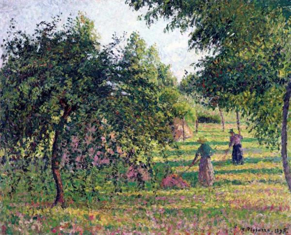 Apple Trees And Tedders, Eragny by Camille Pissarro