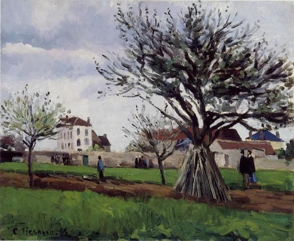 Apple Trees At Pontoise by Camille Pissarro