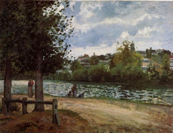 Banks Of The Oise In Pontoise by Camille Pissarro