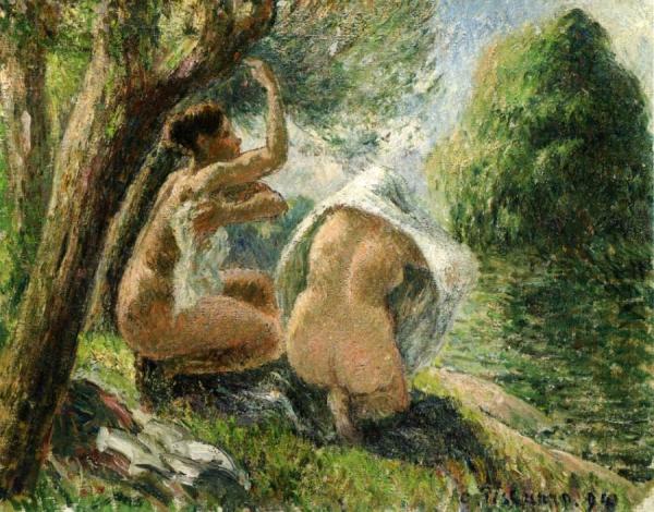 Bathers by Camille Pissarro