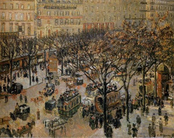 Boulevard Des Italiens: Morning, Sunlight by Camille Pissarro