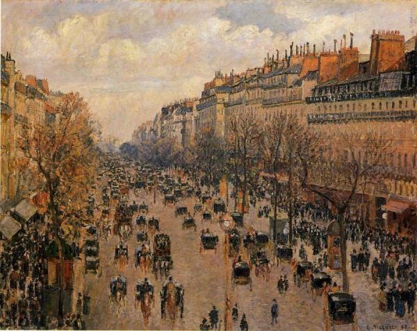 Boulevard Montmartre: Afternoon, Sunlight by Camille Pissarro