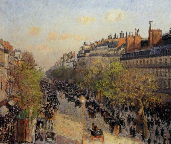 Boulevard Montmartre: Sunset by Camille Pissarro